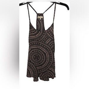 Nabee Tank Women's Black & Beige Size Medium  Relaxed Flowy Fit Racerback